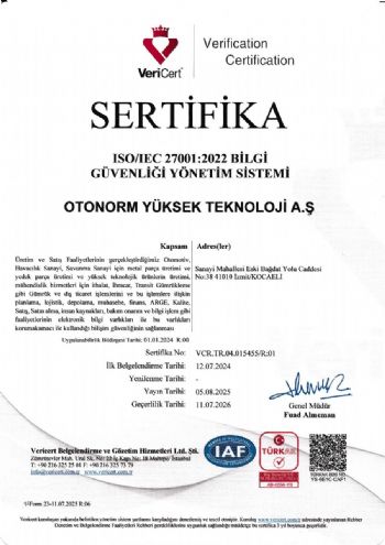 ISO 27001 BGYS SERTFKA TR