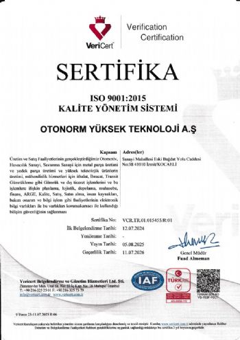ISO 9001 SERTFKA TR